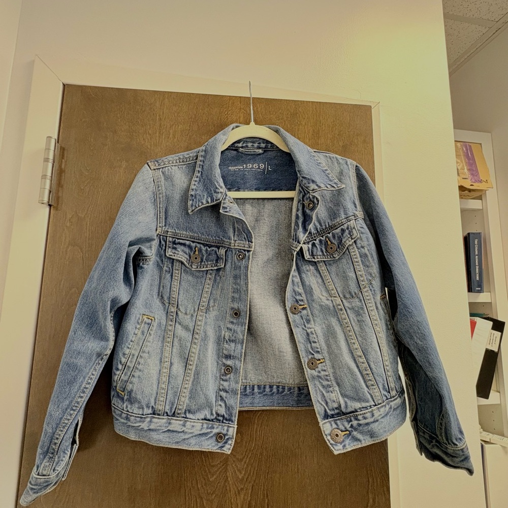 GAP 1969 Kids Girls Blue Denim Jean Jacket Size Large